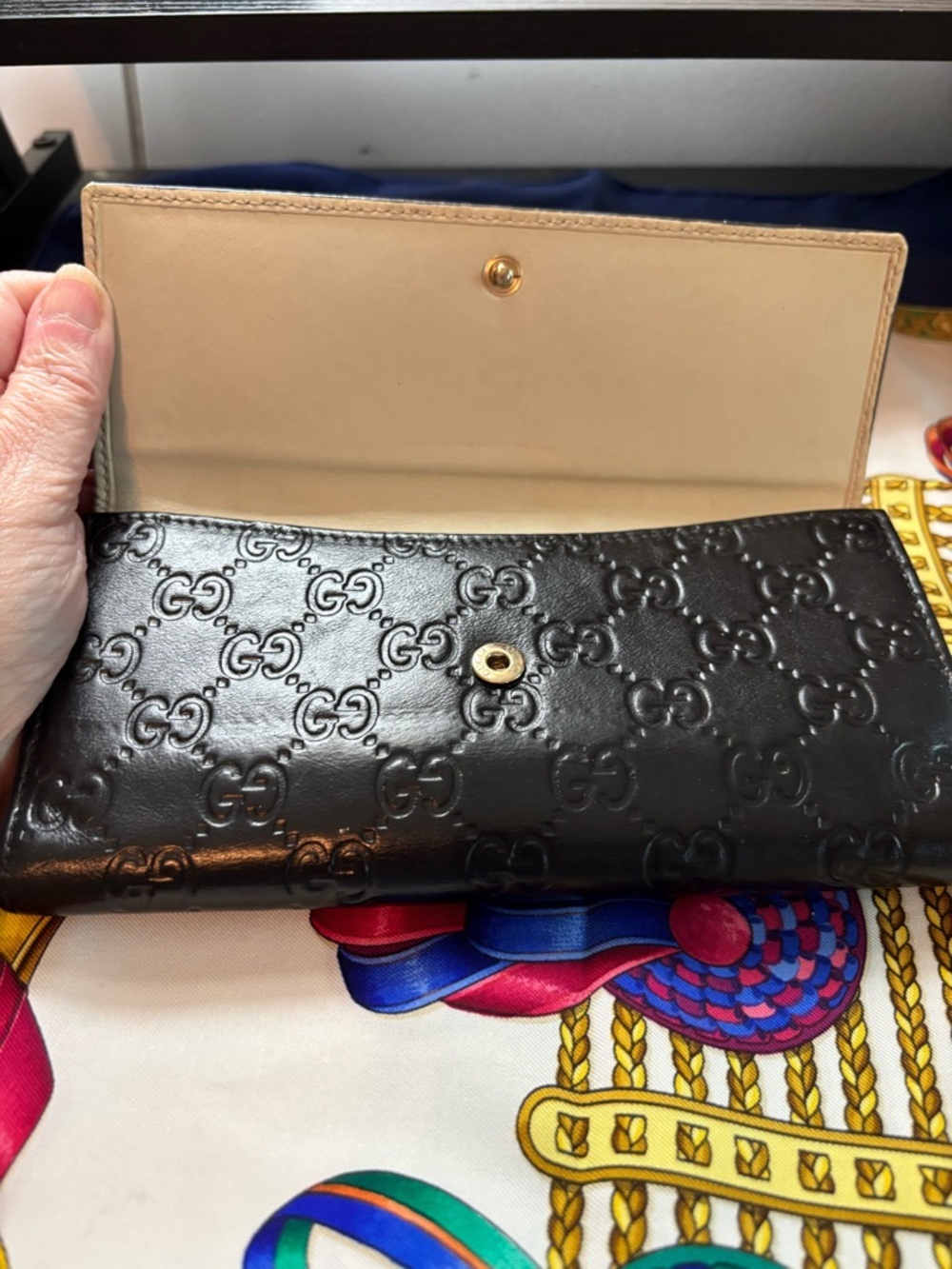 Authentic Gucci "Lovely" Heart Guccissima Continental Wallet 2in1 WOC Conversion - Picture 5 of 14